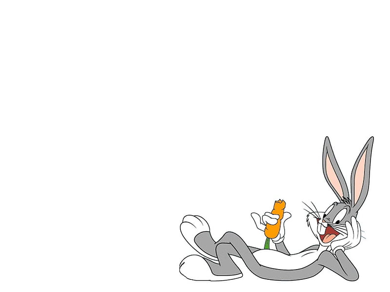 Bugs Bunny with carrot, looney tunes, rabbit, carrot, bugs bunny, HD wallpaper