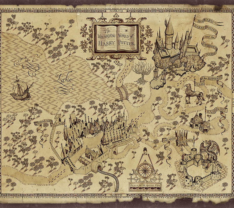 Harry Potter Map, harry potter, hogwarts, witch, wizard, HD wallpaper