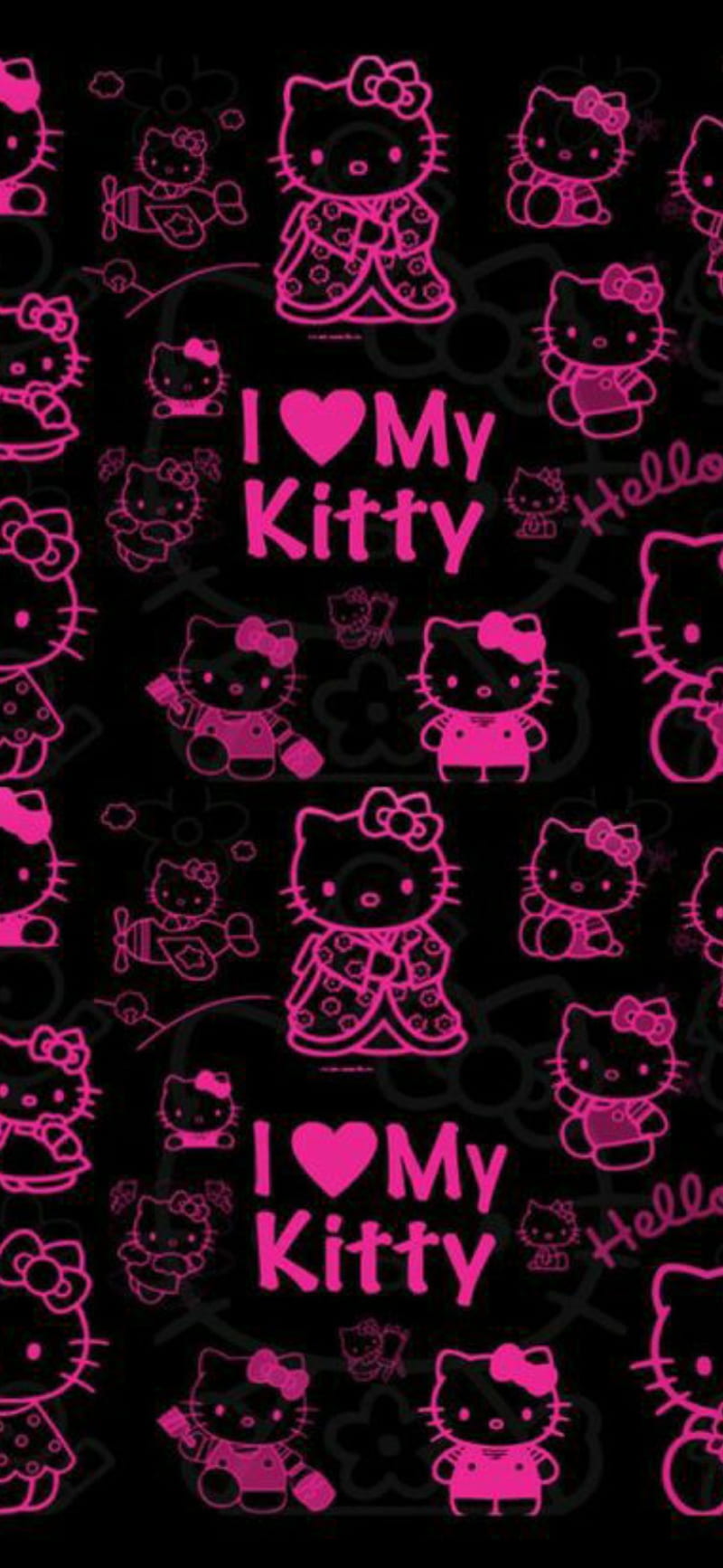 hello kitty pictures black and pink