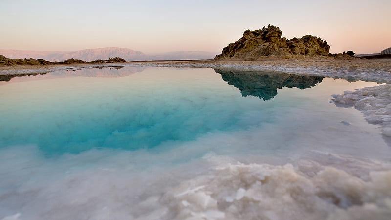 Dead Sea Landscape And Rock Salt Nature, HD wallpaper