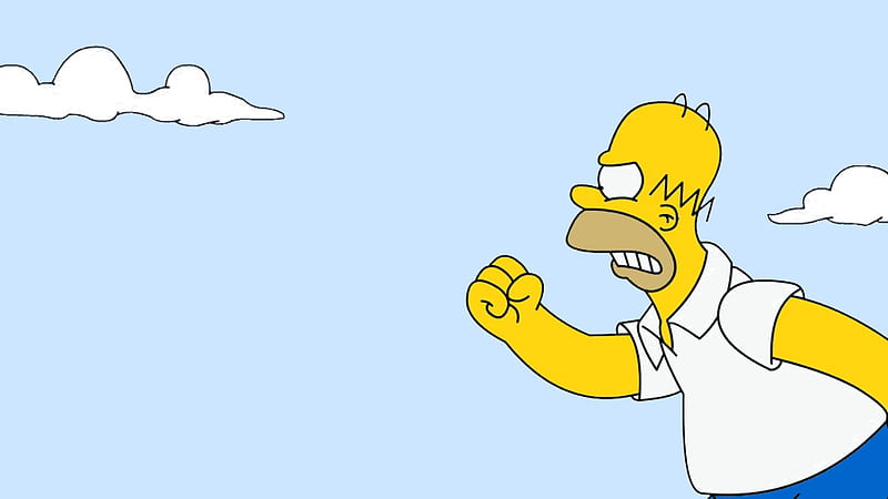 yellow bart simpson is wearing white shirt and blue pant in sky background movies, HD wallpaper