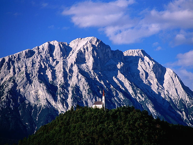 Untitled , austria, mount griesspitzen, hillside church, tirol, HD wallpaper