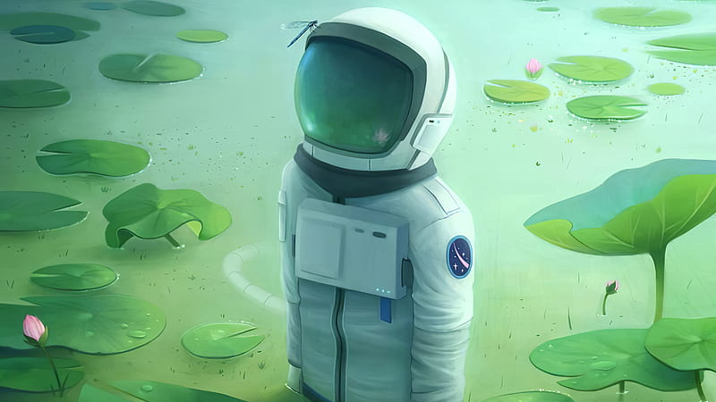 Astronaut Somewhere , astronaut, artist, artwork, digital-art, HD wallpaper