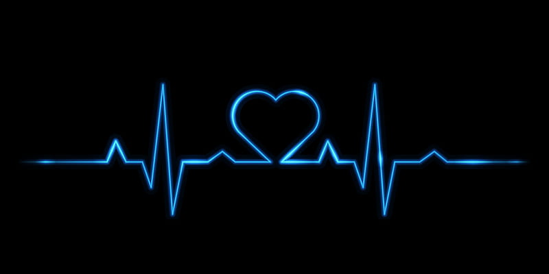 Heartbeat, beat, blue, heart, pulse, themes, HD wallpaper | Peakpx