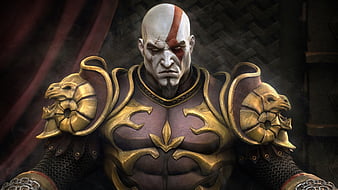 Kratos Throne God Of War, god-of-war, games, HD wallpaper