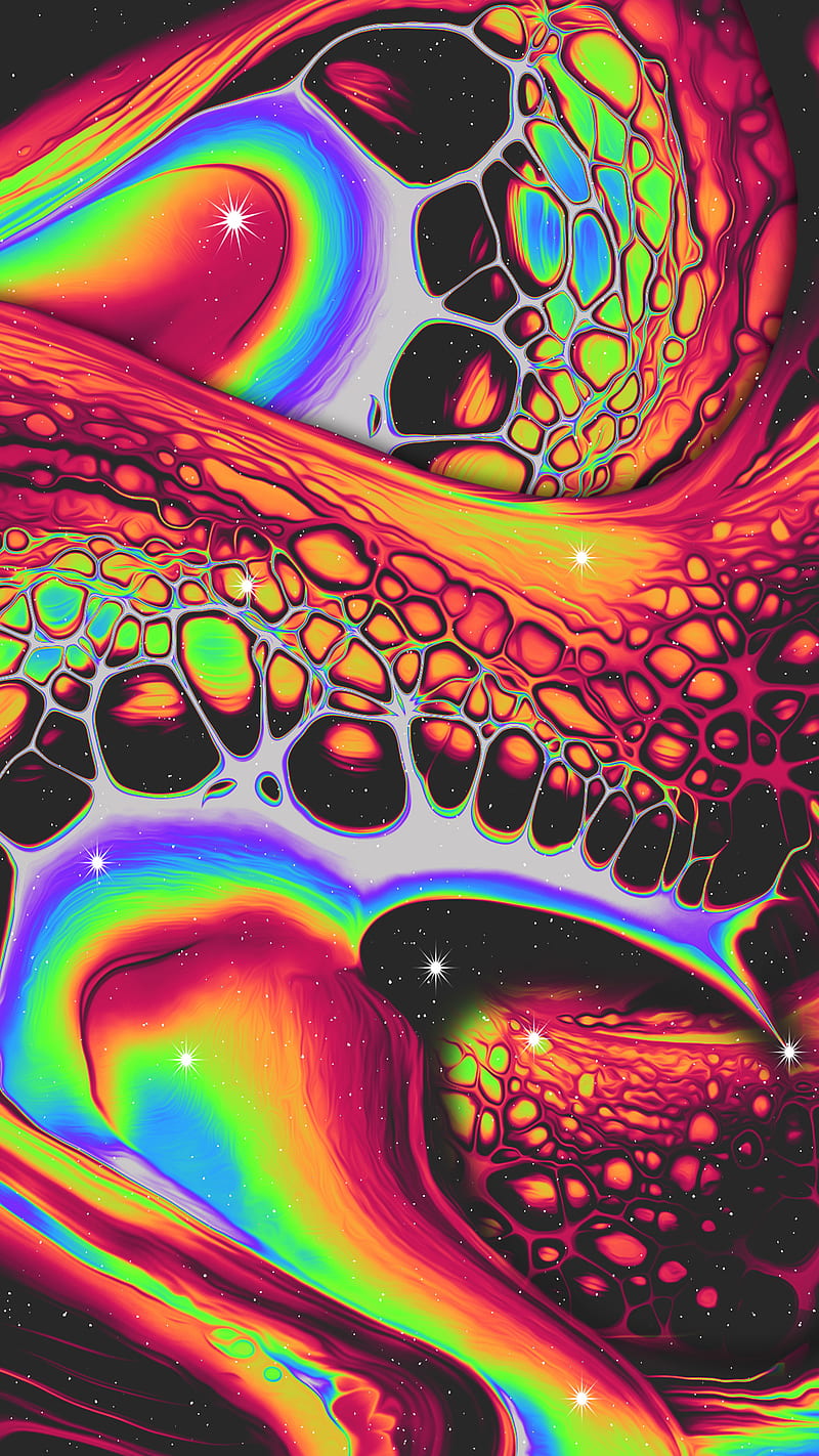 Those Days In The Sun, abstract, astrology, color, dream, feelings, fire, holographic, iridescent, mood, nature, neon, organic, paint, pattern, psicodelia, rainbow, rave, red, space, stars, trippy, vaporwave, yin yang, HD phone wallpaper