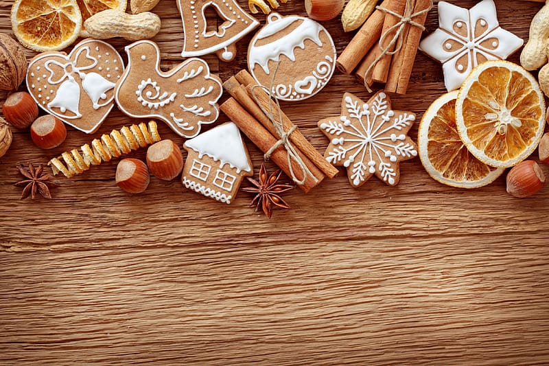Cinnamon, Christmas, Holiday, Gingerbread, Cookie, Star Anise, HD wallpaper