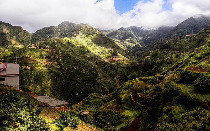 Tenerife mountains, Canaries, summer, Spain, beautiful nature, Europe, HD wallpaper