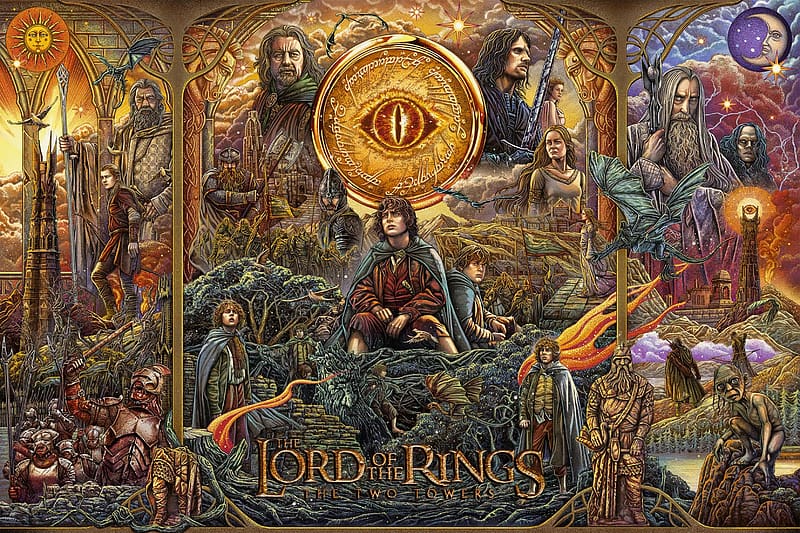 Lord of the Rings, lotr, art, fantasy, gandalf, hobbit, illustration, HD wallpaper