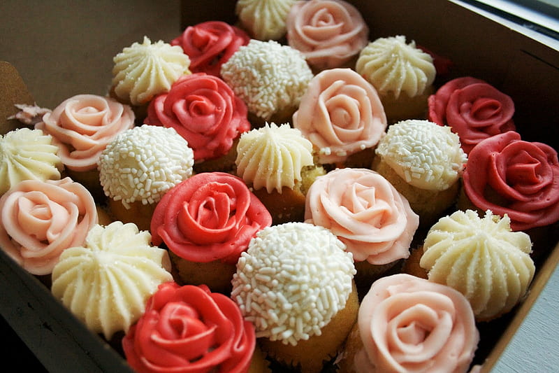 Sweet Valentines day, marzipan, candy, roses, sweets, HD wallpaper