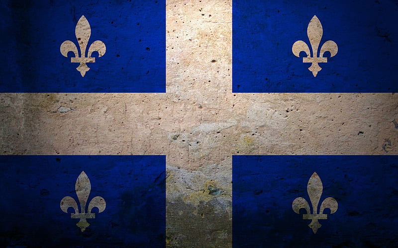 Flag of Quebec, Canadian flags, Canada, HD wallpaper