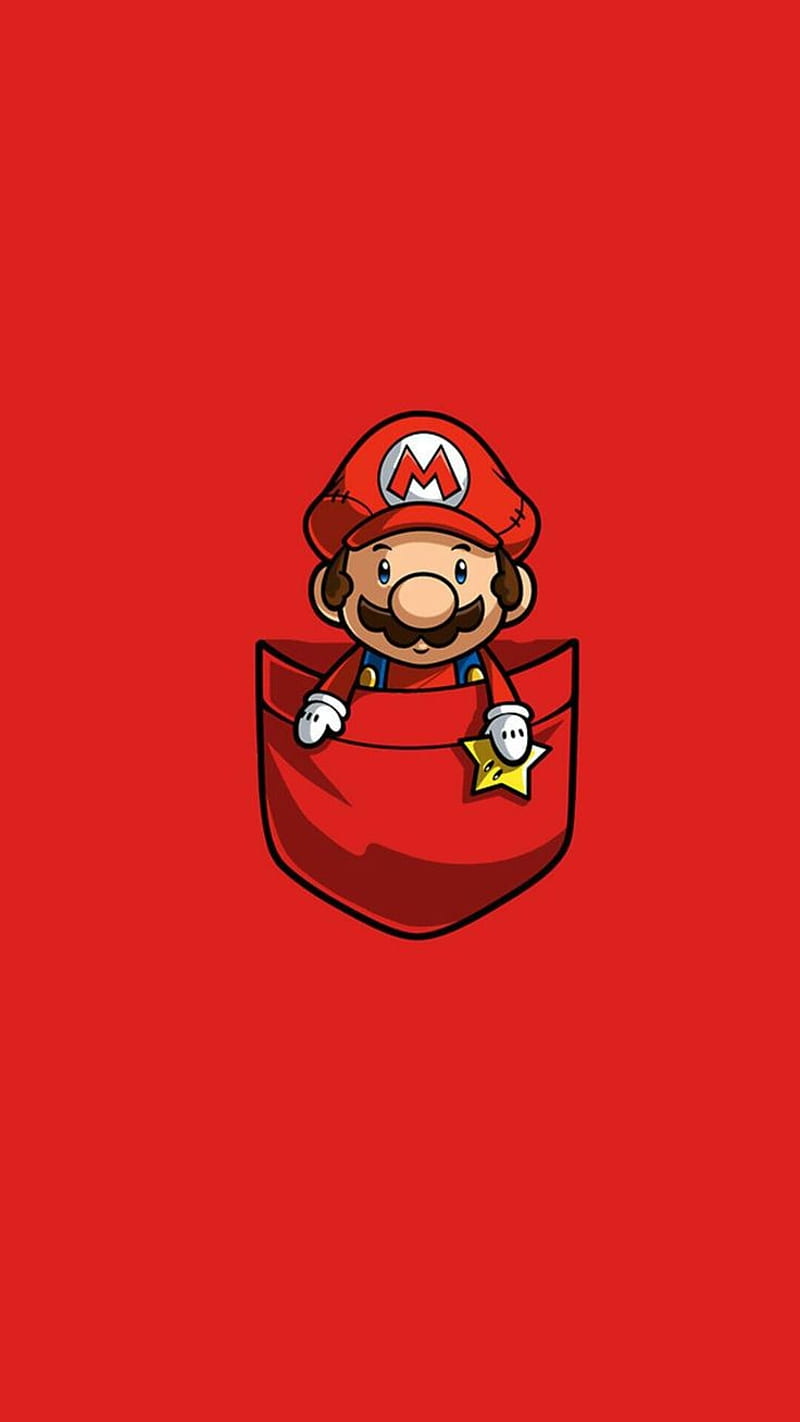 Mario, bag, luigi, nintendo, red, super, HD phone wallpaper