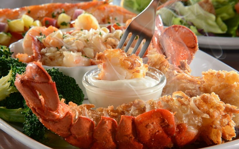 Lobster, egg, food, eat, HD wallpaper