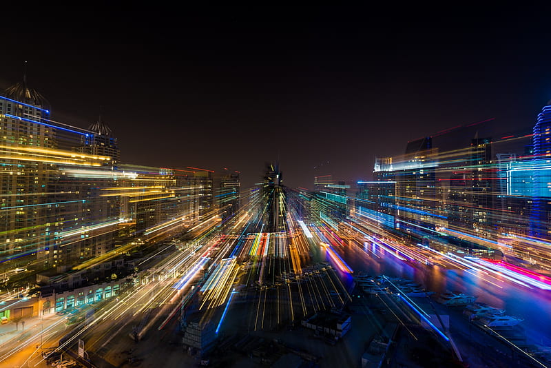Time Lapse, long-exposure, light, trails, graphy, city, street, HD wallpaper