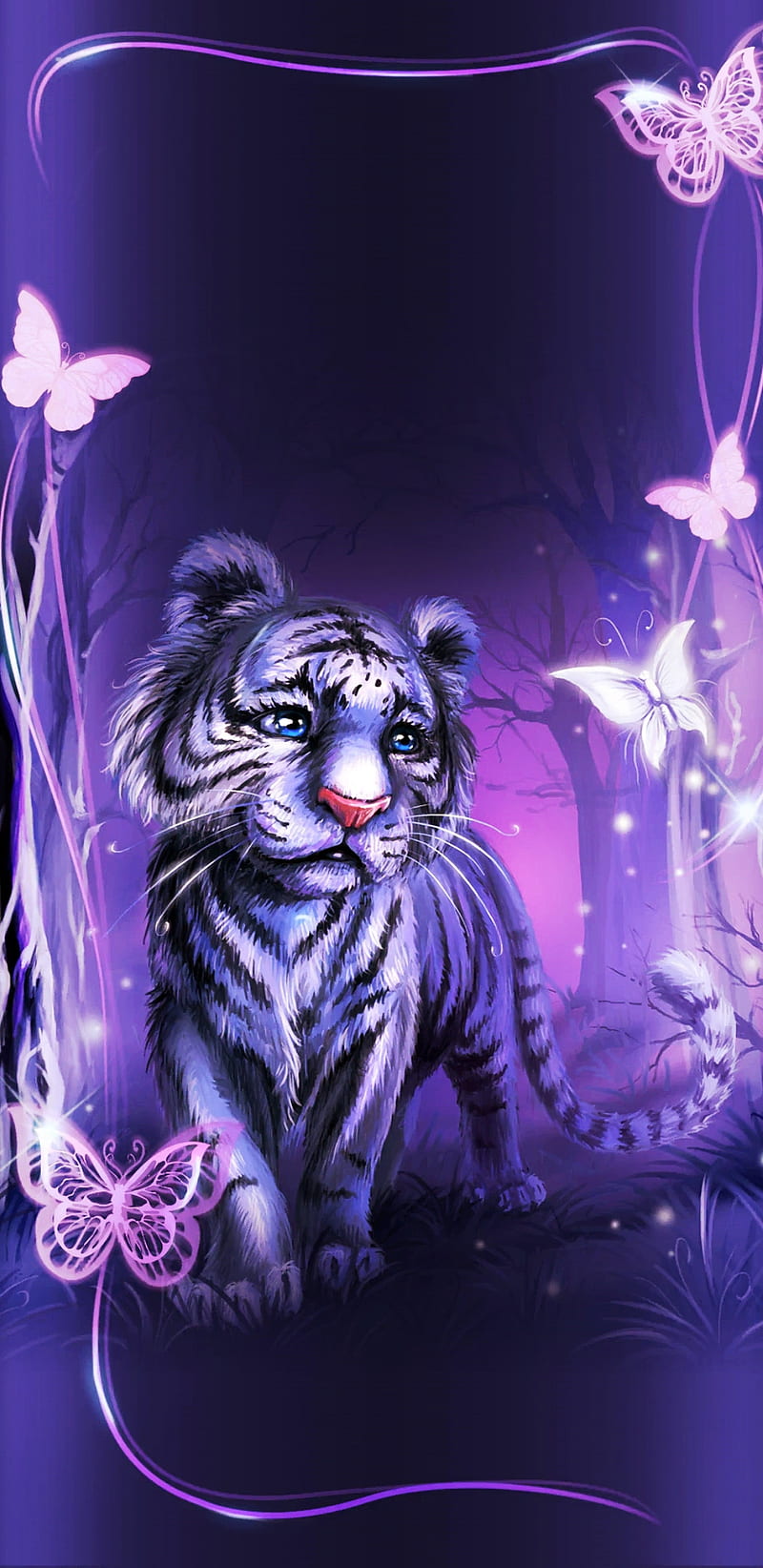 HD purple tiger wallpapers | Peakpx