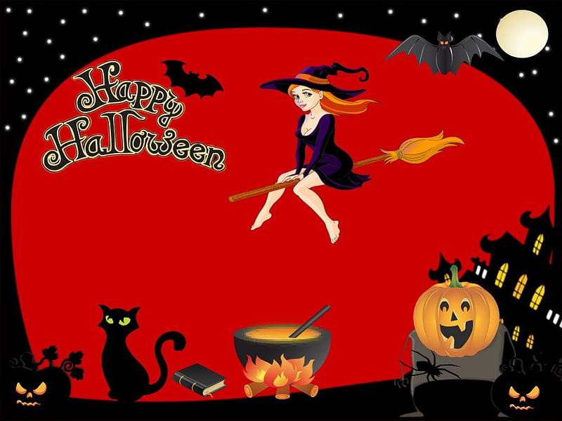Witches Brew, Witch, Witches Night, Wicked Witch, Happy Halloween, HD wallpaper