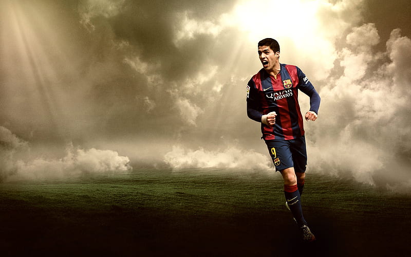 Luis Suarez, Barcelona, Spain, football, football field, HD wallpaper