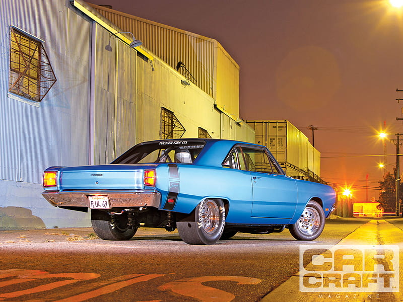 Dodge Dart, 1969, pro street, dodge, blue, HD wallpaper