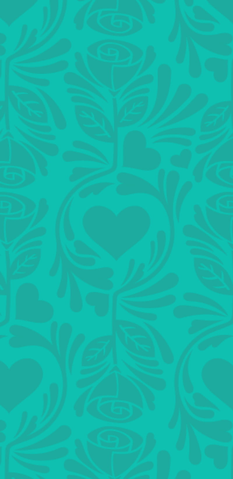 Abstract love , flowers, teal, abstract heart, corazones, HD phone wallpaper