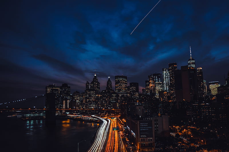 Newyork Night Buildings , new-york, world, buildings, night, graphy, HD wallpaper