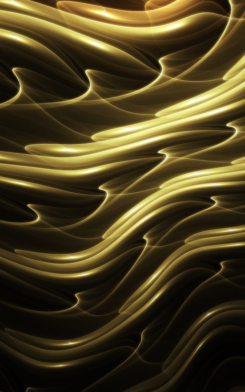 waves, glow, fractal, abstraction, HD phone wallpaper