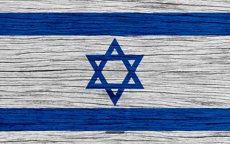Flag of Israel Asia, wooden texture, Israeli flag, national symbols, Israel flag, art, Israel, HD wallpaper