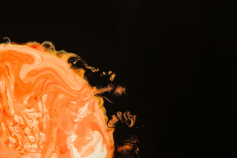 paint, spots, orange, stains, HD wallpaper