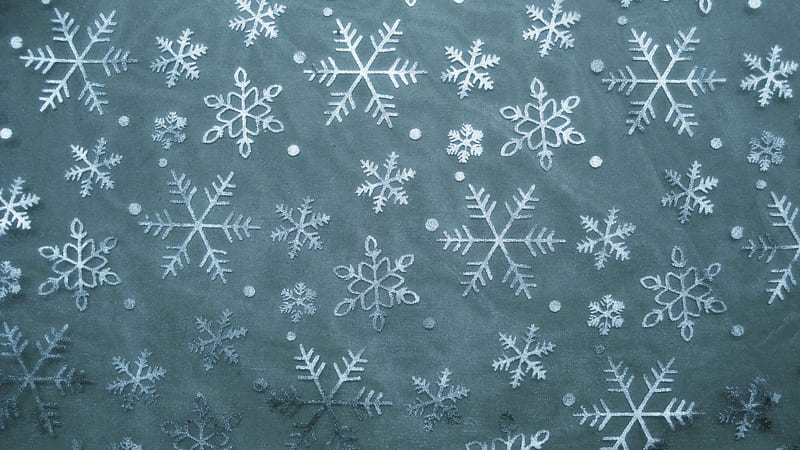 Snow crystals, snow, snowflakes background, digital art, winter, HD wallpaper