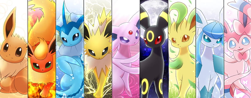 Pokemon Character Collage, Pokémon, Eevee Pokémon • For You, Cute Anime Pokémon, HD wallpaper