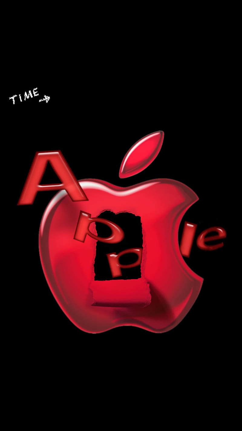 Apple red, artwork, HD phone wallpaper | Peakpx