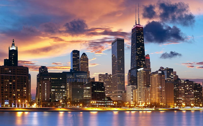 Chicago, Cities, Illinois, USA, John Hancock Building, HD wallpaper