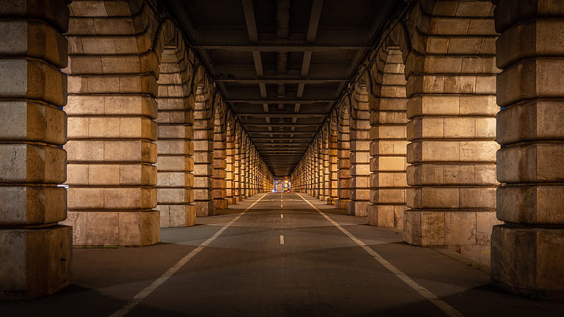 road, bridge, tunnel, HD wallpaper