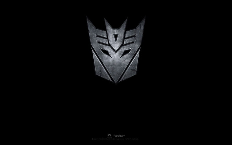 Sign of Transformers, movie, action, matellic, hollywood, black, sign, abstract, logo, entertainment, transformers, HD wallpaper