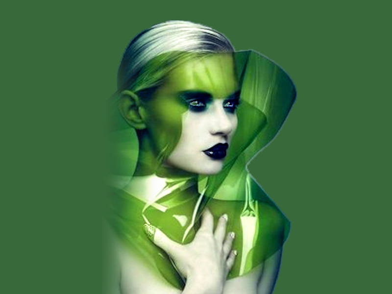 Surreal Green, women are special, album, female trendsetters, surreal creative art, Flickr, funky hair face art, HD wallpaper