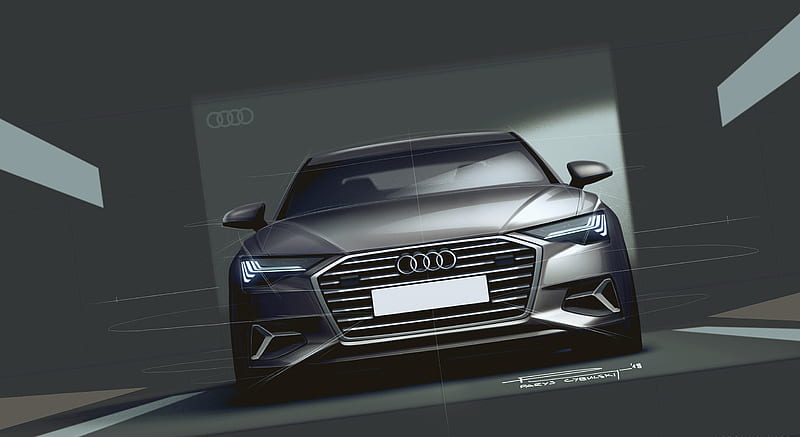 2019 Audi A6 - Design Sketch , car, HD wallpaper