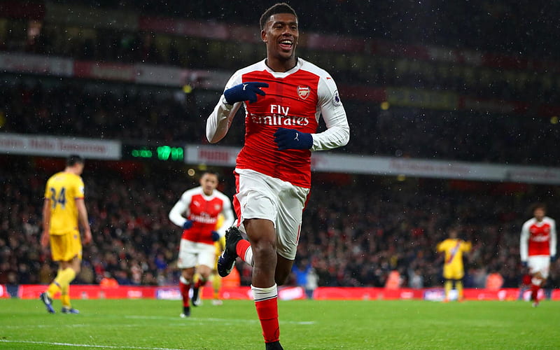 Alex Iwobi, footballers, Arsenal, The Gunners, Premier League, soccer, HD wallpaper