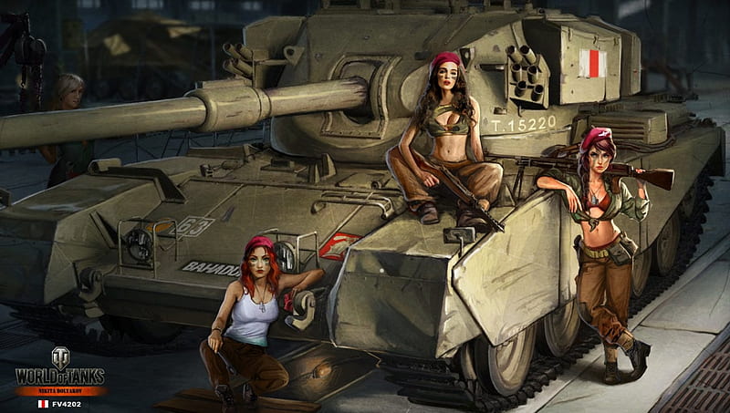Girls in World of Tanks, guerra, Girls, Models, World, Tanks, HD wallpaper