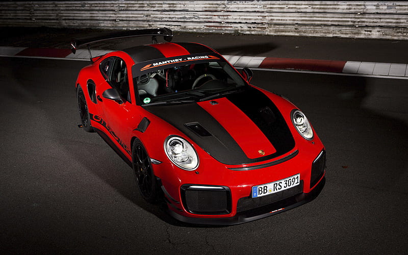 Porsche 911 GT2 RS MR, 2018, tuning, red-black sports cars, German sports cars, Porsche, HD wallpaper