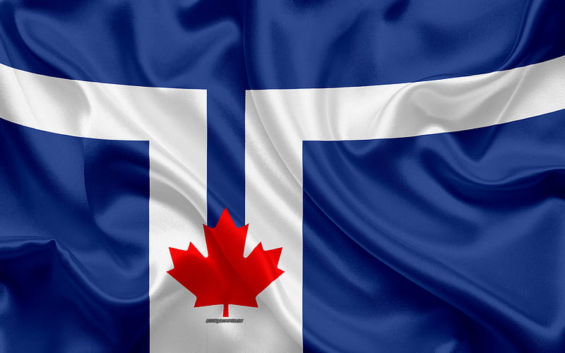 Flag of Toronto silk texture, Canadian city, blue silk flag, Toronto flag, Ontario, Canada, art, North America, Toronto, HD wallpaper