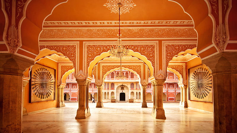 indian theme , holy places, building, arch, architecture, palace, byzantine architecture, mosque, lobby, interior design, classical architecture, HD wallpaper