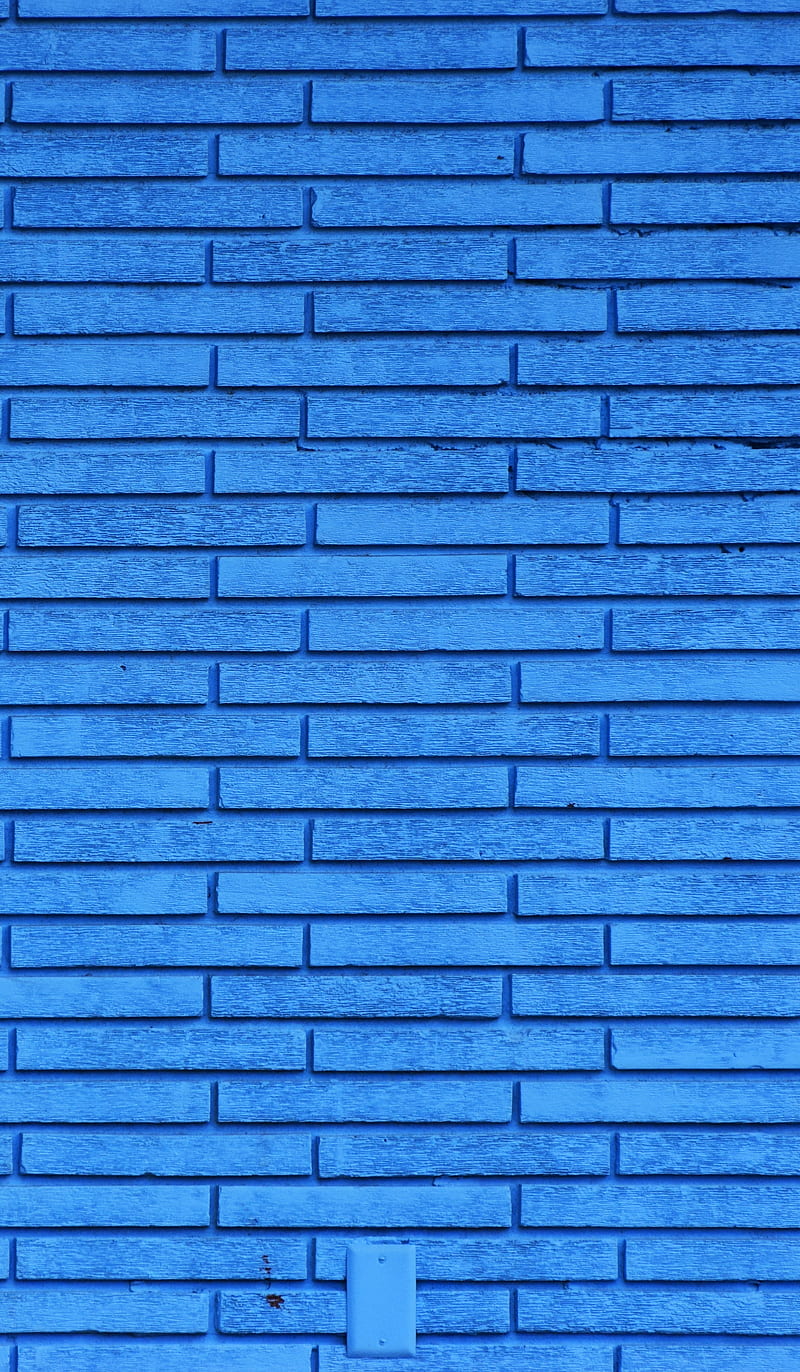 wall, brick, rough, surface, texture, blue, HD phone wallpaper