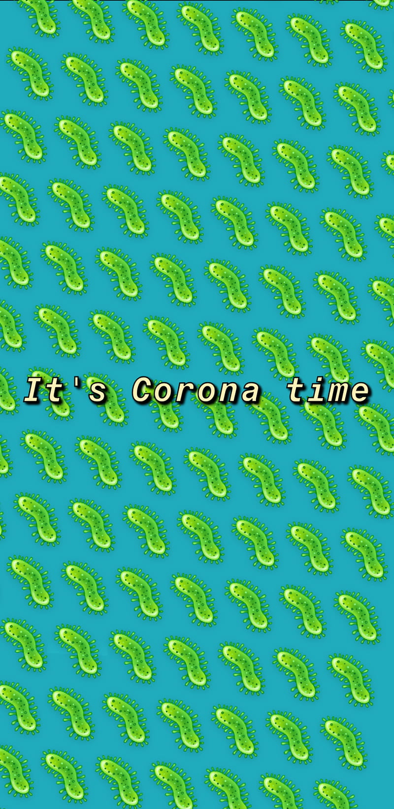 Corona time, bacteria, blue, emoji, emoticon, funny, laughing, snapchat, teal, text, HD phone wallpaper