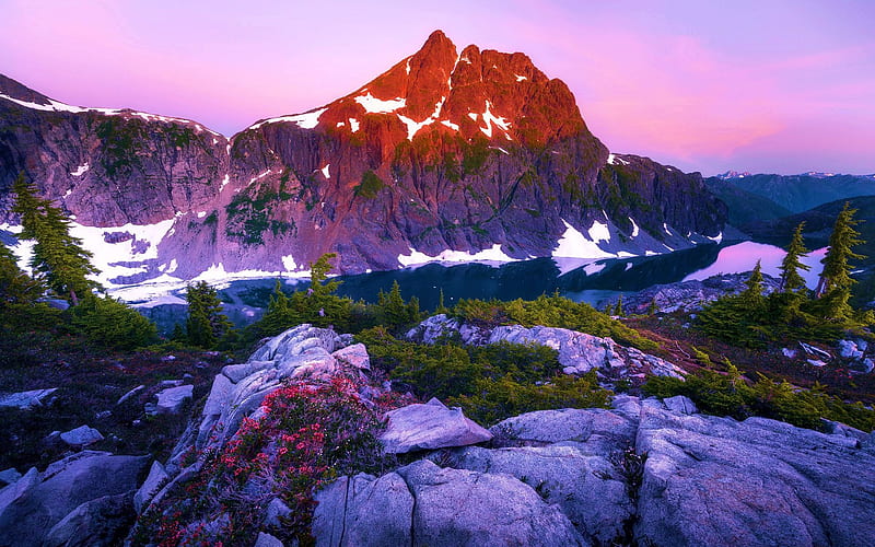 Genesis - Vancouver Island, rocks, mountain, sunset, canada, sea, HD  wallpaper | Peakpx