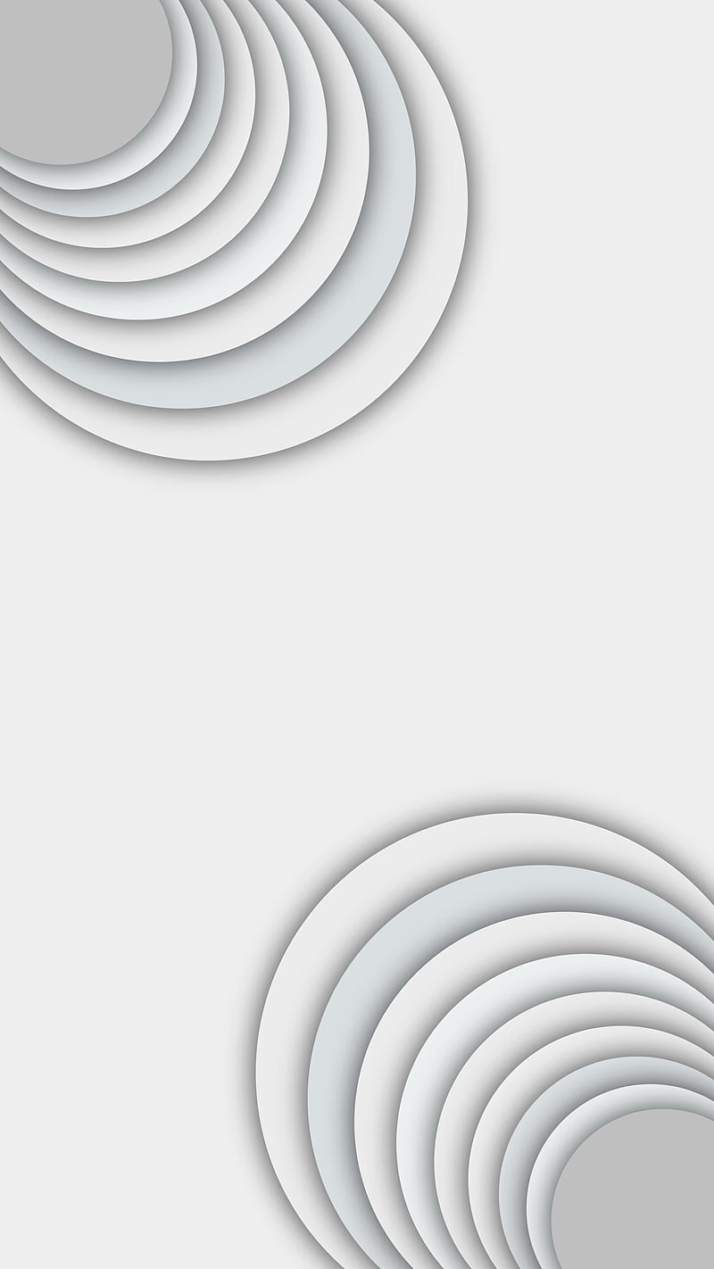 circles, abstract, black, black and white, minimal, vector, vectorart, white, HD phone wallpaper