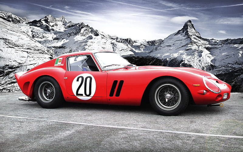 ferrari, 250, Gto, Vehicles, Cars, Auto, Retro, Classic, Race, Roads, Mountains, Red, Exotic / and Mobile Background, Classic Racing, HD wallpaper