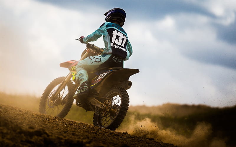 motocross, motorcycle, motorcycle racer, extreme sports, HD wallpaper