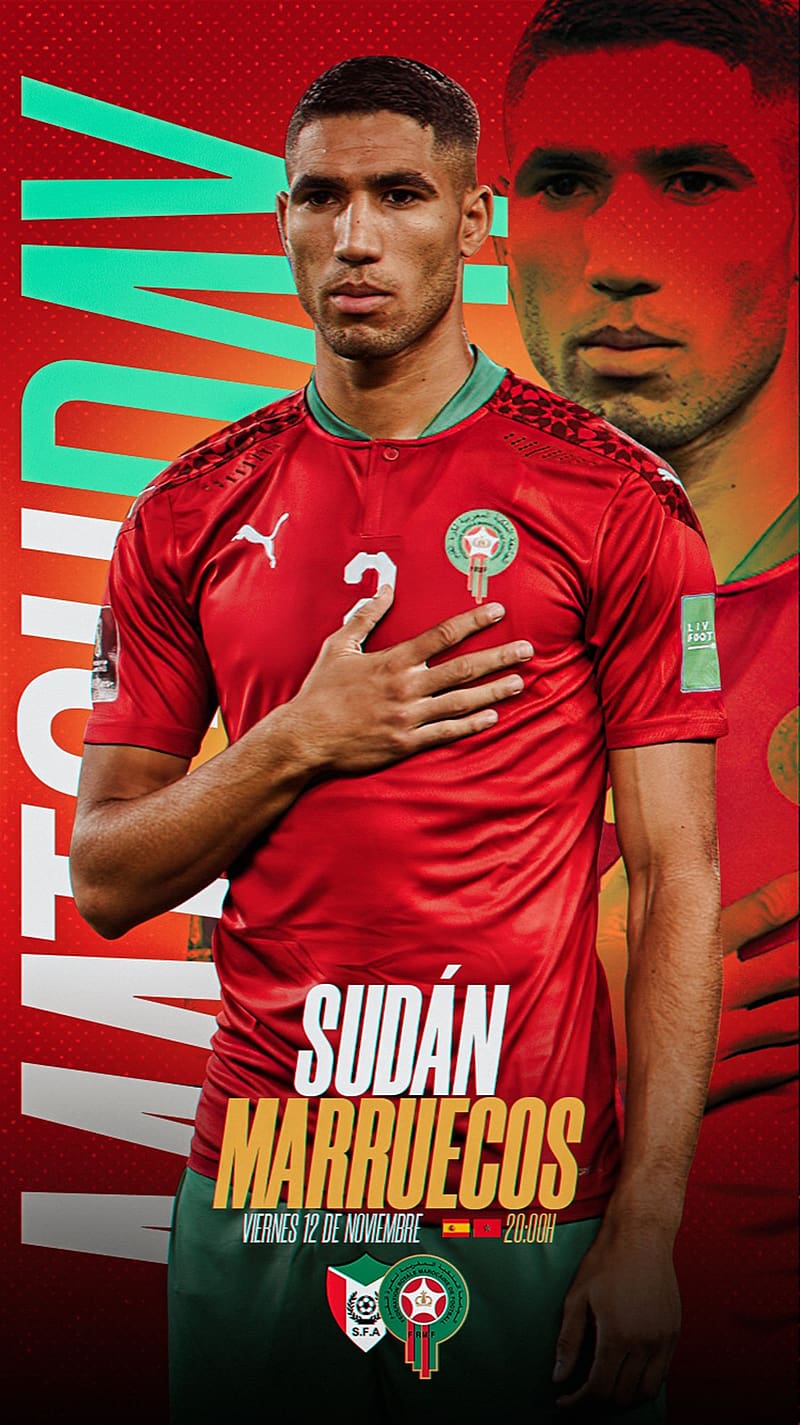 Achraf Hakimi, Morocco Football, HD phone wallpaper