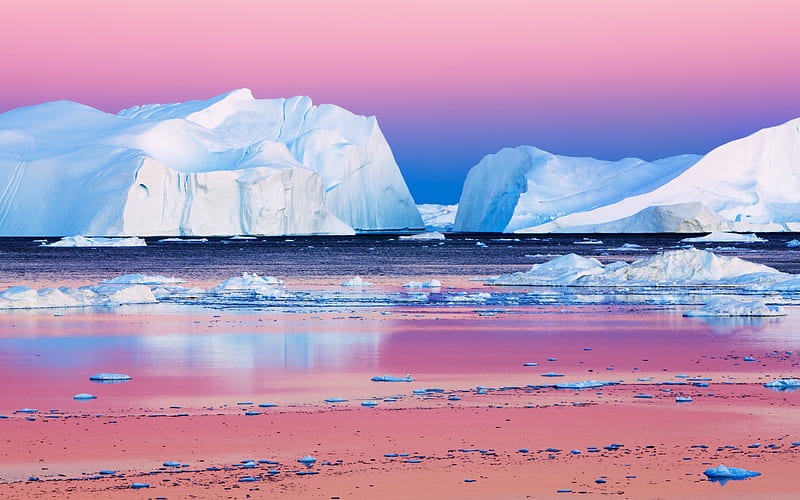 Iceberg Disco Bay Greenland, HD wallpaper