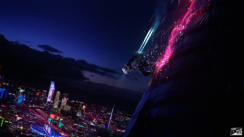 City, Neon, Sci Fi, Cyberpunk Cityscape, HD wallpaper
