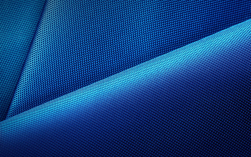 fabric texture, blue cloth, bends, close-up, HD wallpaper